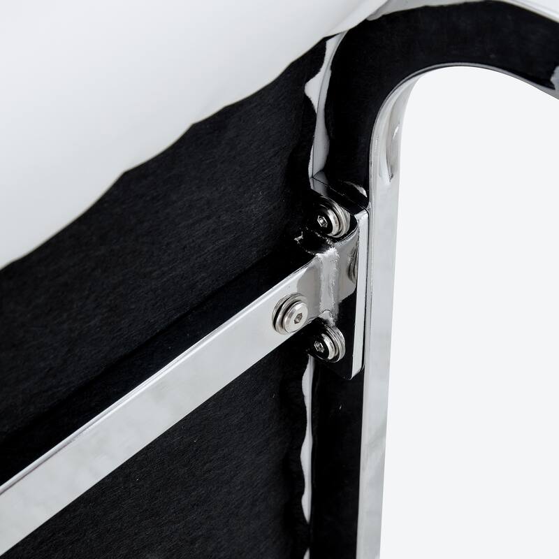 8 Piece PU High Elastic Dining Chair With High Backrest, Cushion, Silver Metal Legs For Dining Room Kitchen Living Room Bedroom