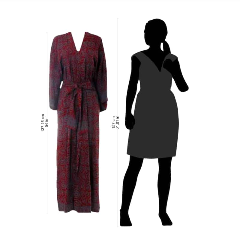 NOVICA Handmade Rayon Morning Aster Robe (Indonesia)