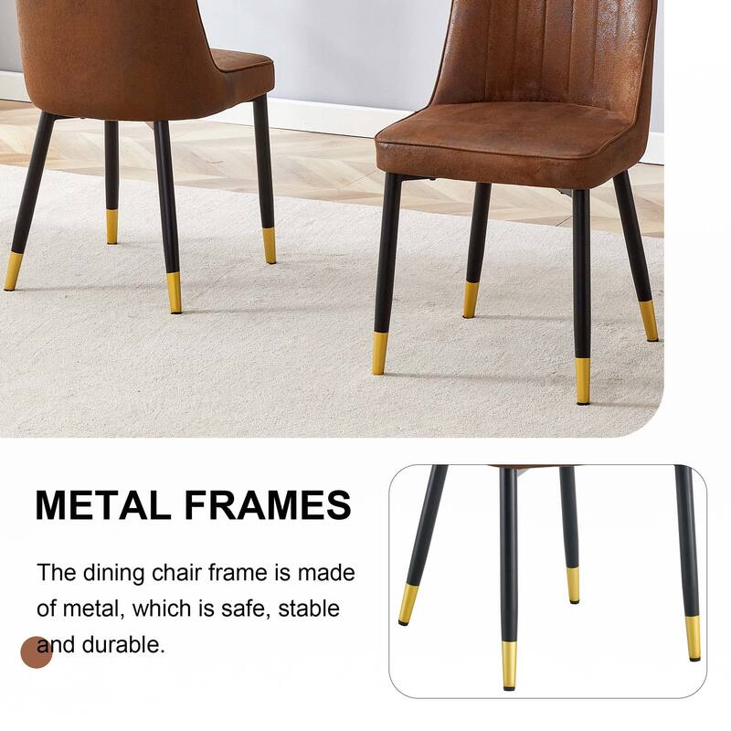 Suede-like Velvet Dining Chair Set
