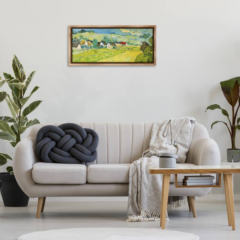 Stupell Classic Vast Countryside Framed Floater Canvas Wall Art Design By Vincent Van Gogh