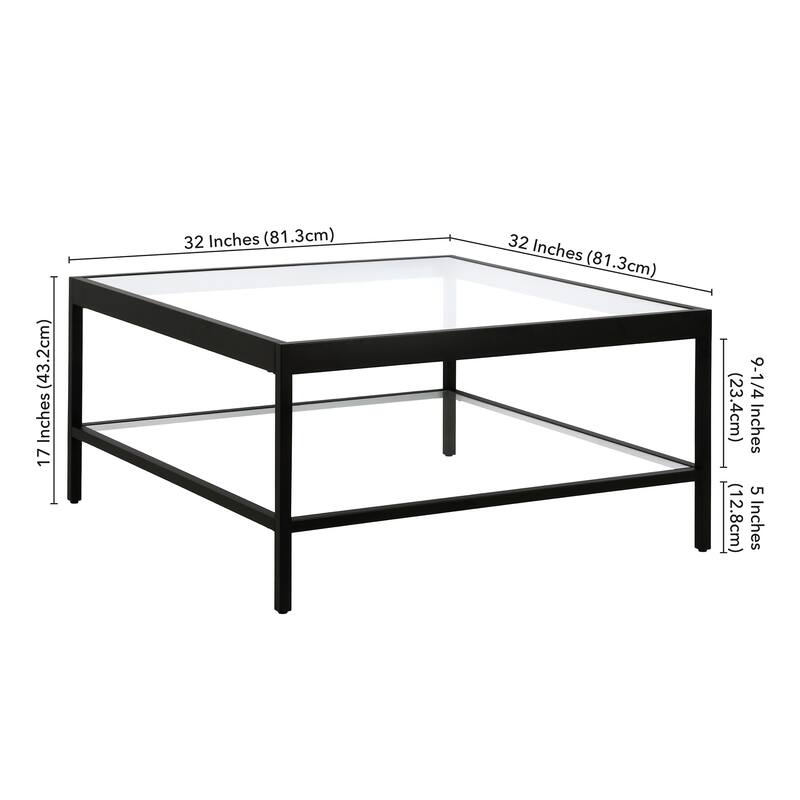 Alexis Metal and Glass Coffee Table
