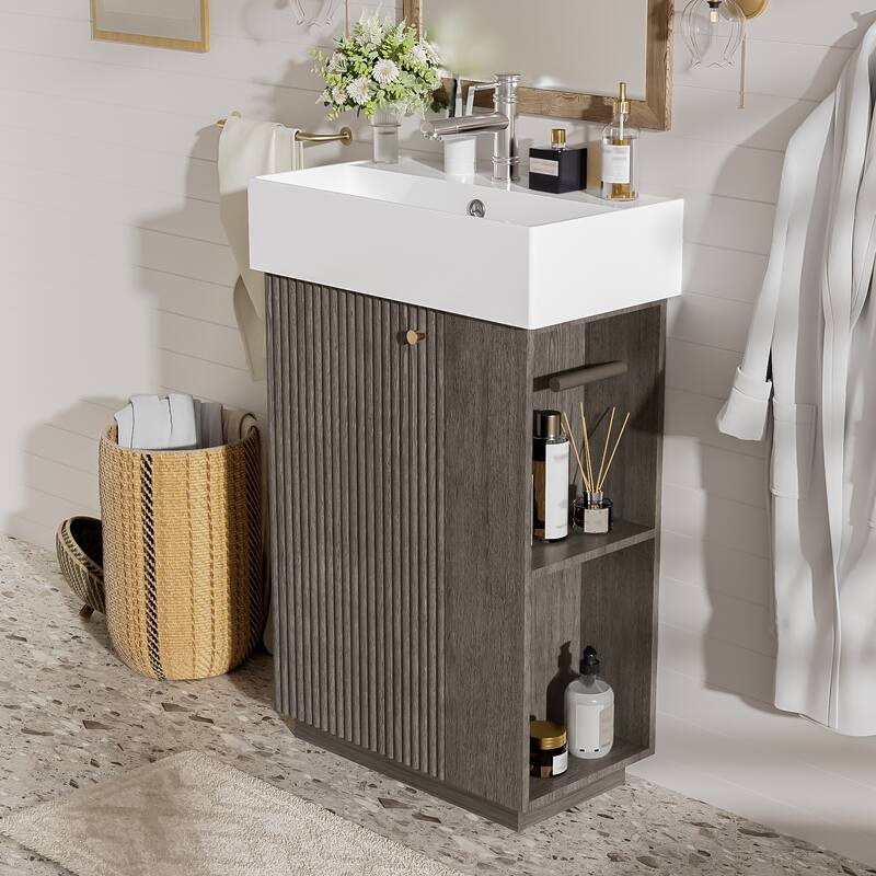 Compact Bathroom Vanity with Sink