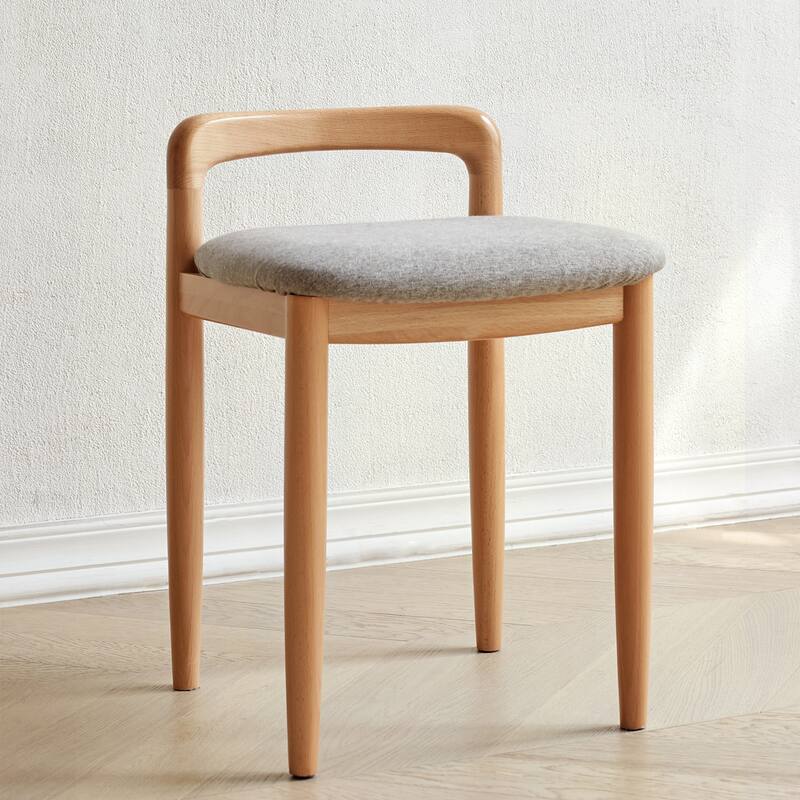 Christopher Knight Home - Natural Beech Solid Wood Make-up Stool Bed Bench - Natural