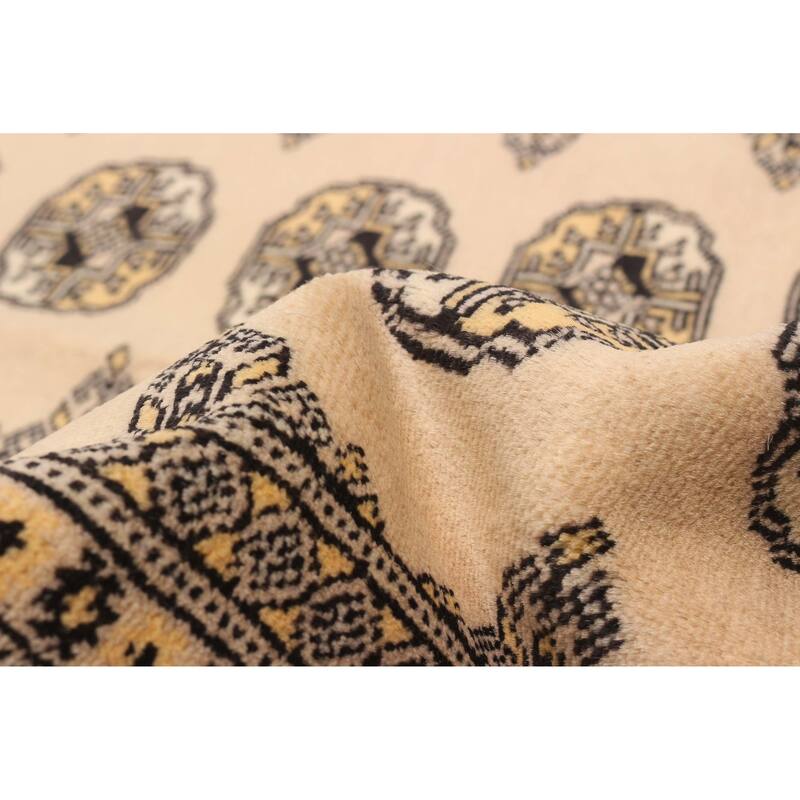 ECARPETGALLERY Hand-knotted Finest Peshawar Bokhara Beige Wool Rug - 8'3 x 11'7