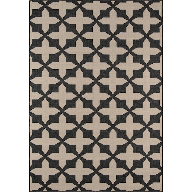 Momeni Baja Crisscross Indoor Outdoor Rug - 2'3" x 4'6" - Charcoal