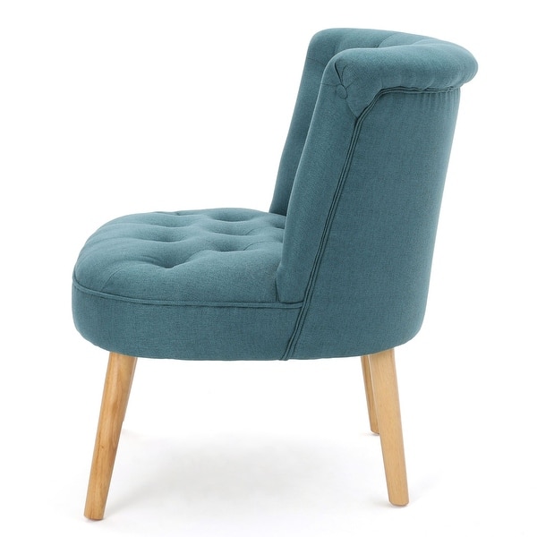 Shop Black Friday Deals On 31 75 Teal Green And Brown Contemporary Tufted Accent Chair On Sale Overstock 31990697
