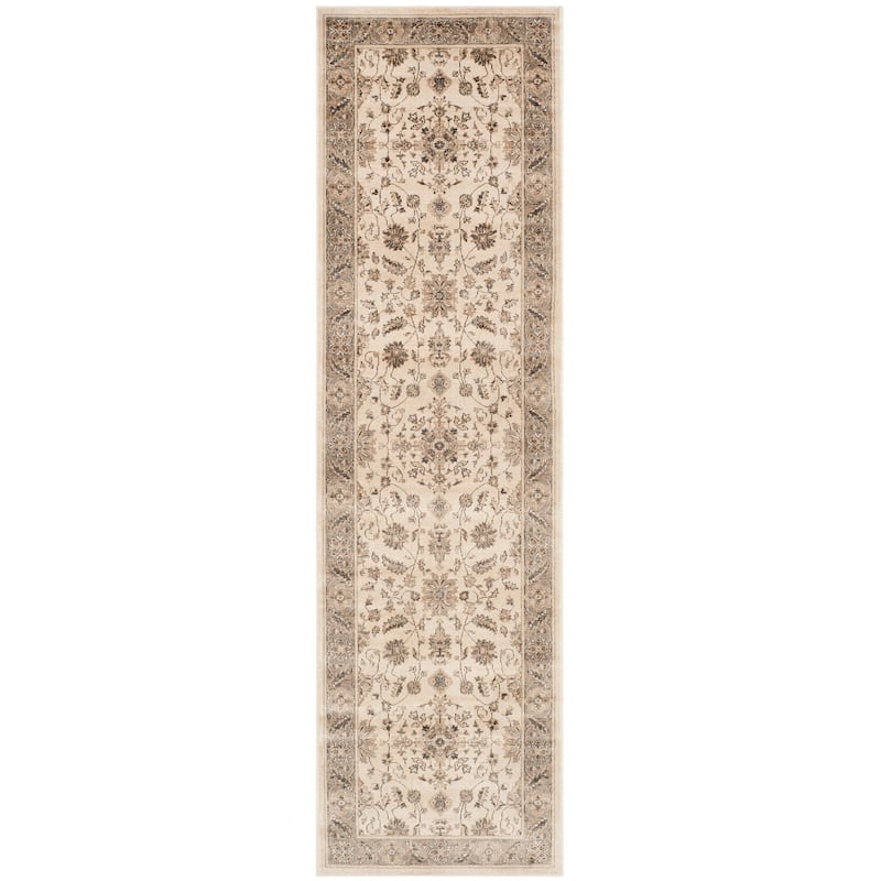SAFAVIEH Vintage Joanna Oriental Distressed Viscose Rug - 2'2" x 12' Runner - Stone/Mouse