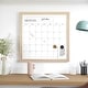 preview thumbnail 1 of 34, Martha Stewart Dry Erase Magnetic Monthly Calendar and with Woodgrain Frame Light Natural Woodgrain