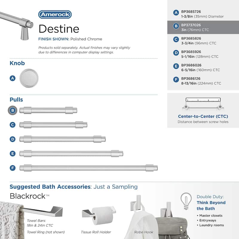 Amerock Destine Cabinet or Furniture Pull
