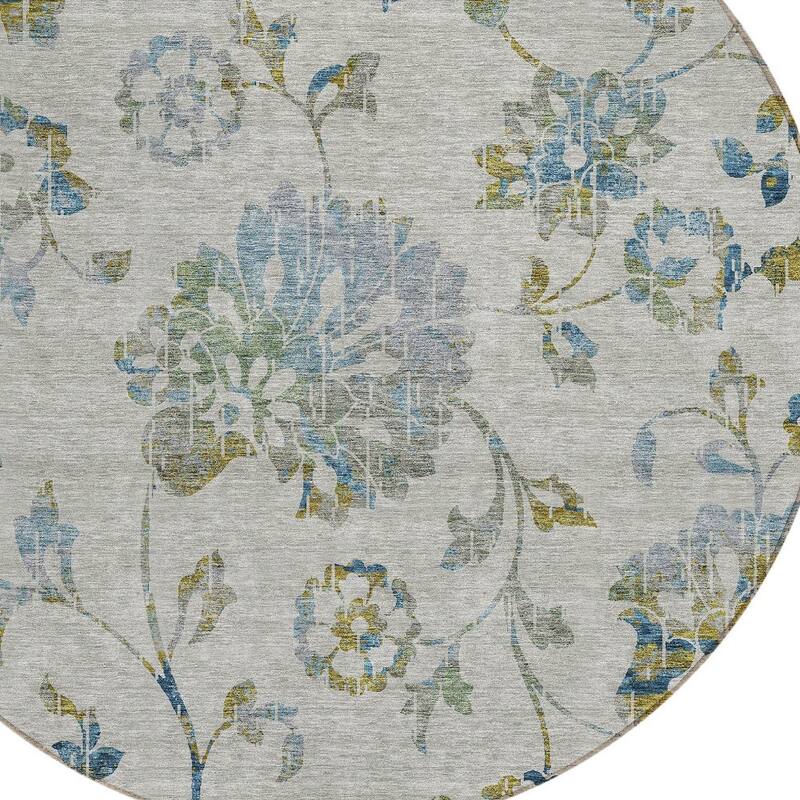 HomeRoots Floral Transitional Rectangle Outdoor Rug