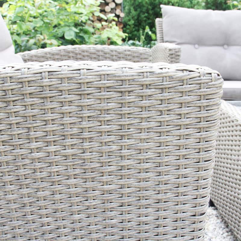 M4H Versailles 4-Piece Wicker Sectional Outdoor Conversation Set
