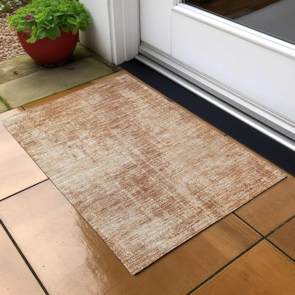 Machine Washable Indoor/ Outdoor Chantille Abstract Ombre Rug