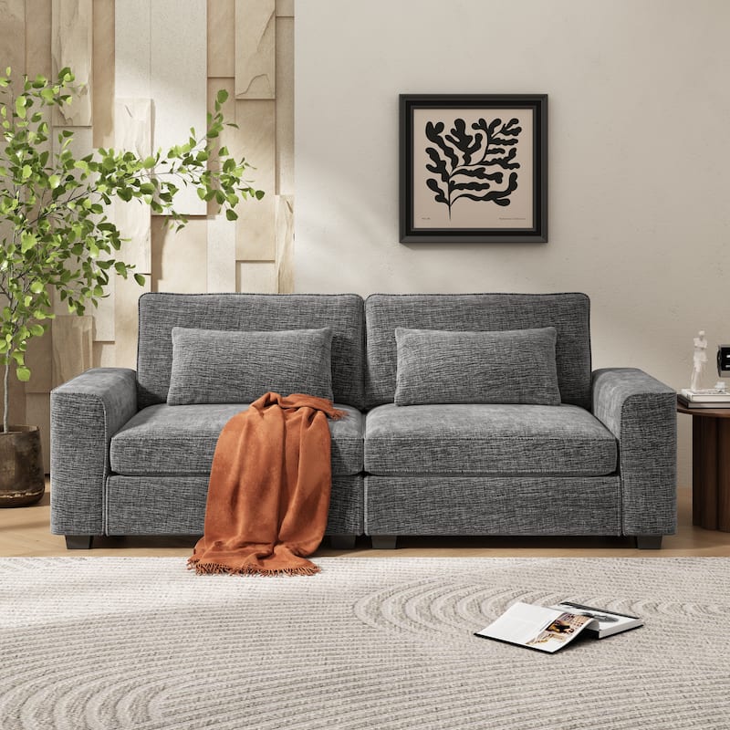 Montague Cozy Duo Upholstered 3-Seat Loveseat Sofa  by Christopher Knight Home