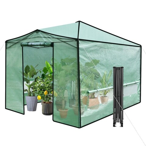 9'x 12' Portable Folding Pop-up Greenhouse with Windows - 9' x 12' x 8' (L x W x H)