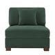 preview thumbnail 101 of 190, Modern Modular Sectional Sofa Corduroy Chaise Lounges Armless Chair - Hunter Green Armless