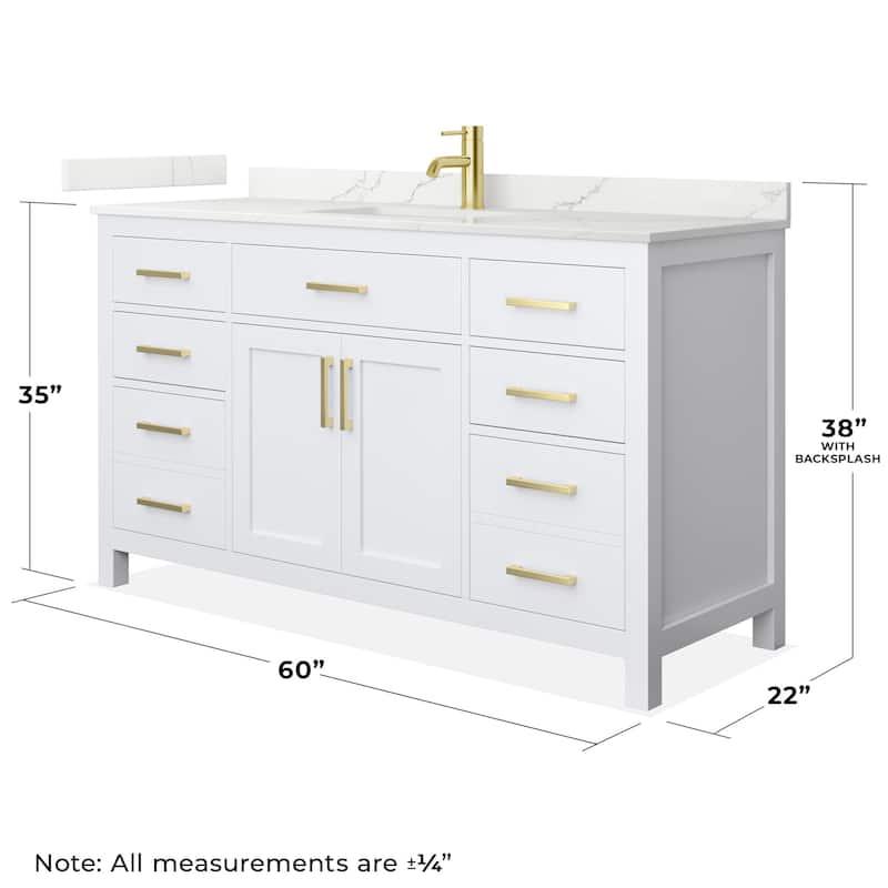 Wyndham Collection WCG2424-60S-QTZ-UNSMXX Beckett 60" Free Standing