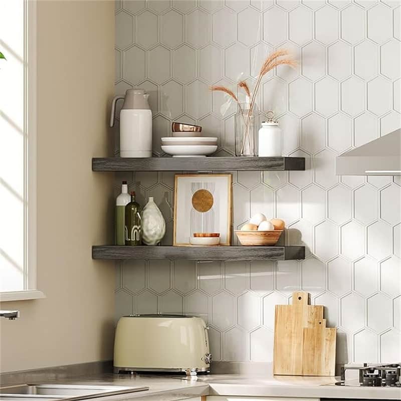 Floating Shelves - 7.9"D x 23.6"W x 1.5"H