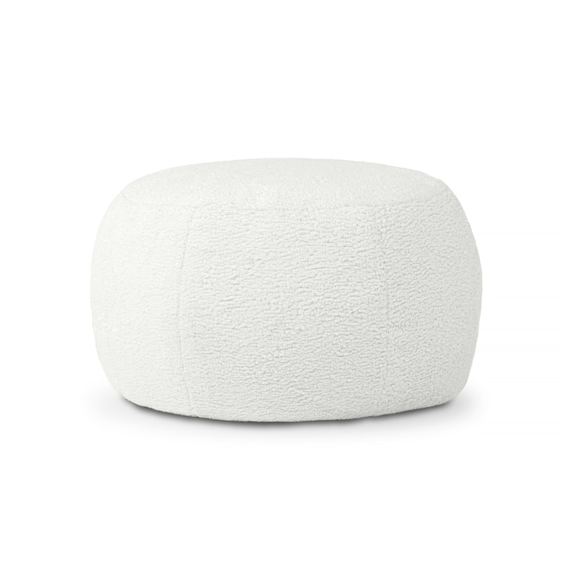 Jaxx Ellis Pouf - Modern Shearling Faux-Lamb Plush Fleece Ottoman