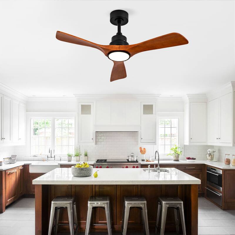 42" Ceiling Fans w/ Lights and 6 Speed Remote, Reversible DC Motor