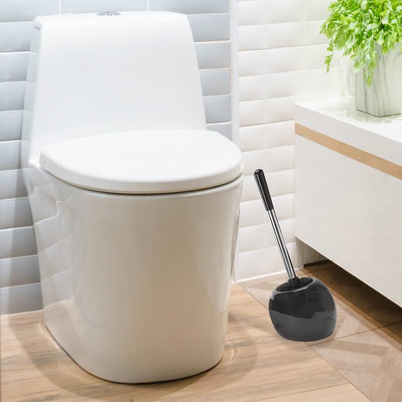 Bath Bliss 2 Pack Ceramic Dome Toilet Brush & Holder - Set