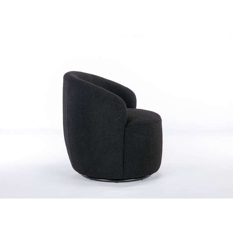 Teddy Fabric Swivel Accent Armchair Barrel Chair