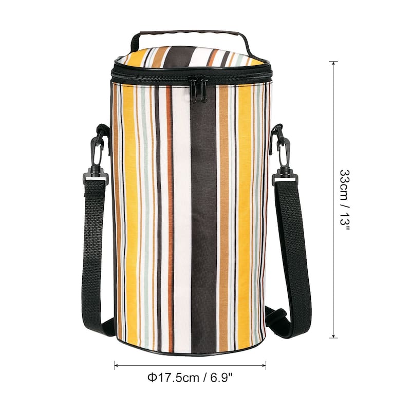 Portable Waterproof Insulated Food Jar Lunch Tote Bag, Multicolor - Multicolor-6.9"x13"