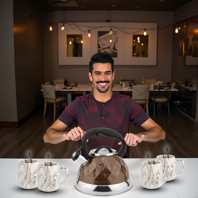 Lorren Home Trends Whistling Tea Kettle 3 Liters, with Ergonomic Handle