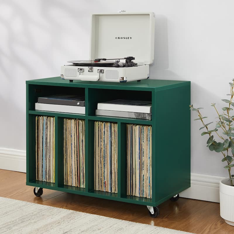 Crosley Carlo Rolling Record Storage Console