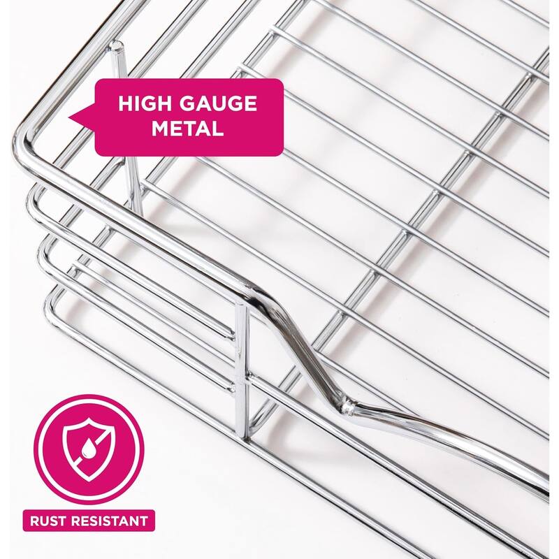 HOLDN’ STORAGE Pull Out Cabinet Organizers – Anti-Rust Chrome Pull Out Drawers for Kitchen Cabinets