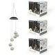 preview thumbnail 7 of 6, Solar Metal Orb Wind Chime Mobile - Metal Orb 3 Pack