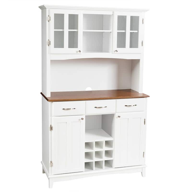 Costway Buffet And Hutch Kitchen Storage Cabinet Cupboard w/ Wine Rack - See Details