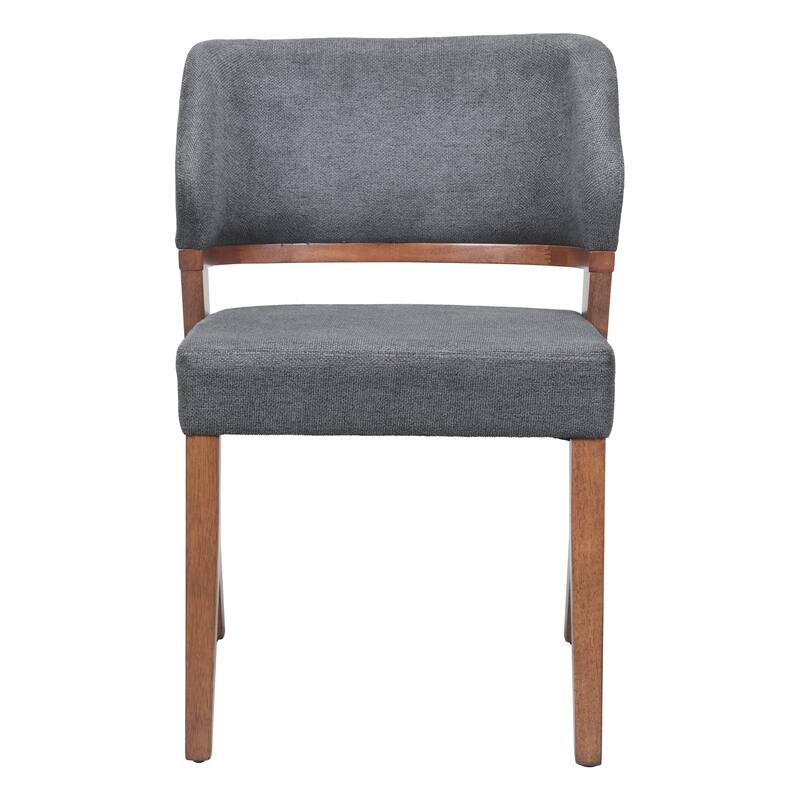 Sunobu Dining Chair Azure Gray & Walnut