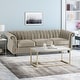 preview thumbnail 9 of 25, Bowie Modern Glam Velvet 3-seat Sofa by Christopher Knight Home