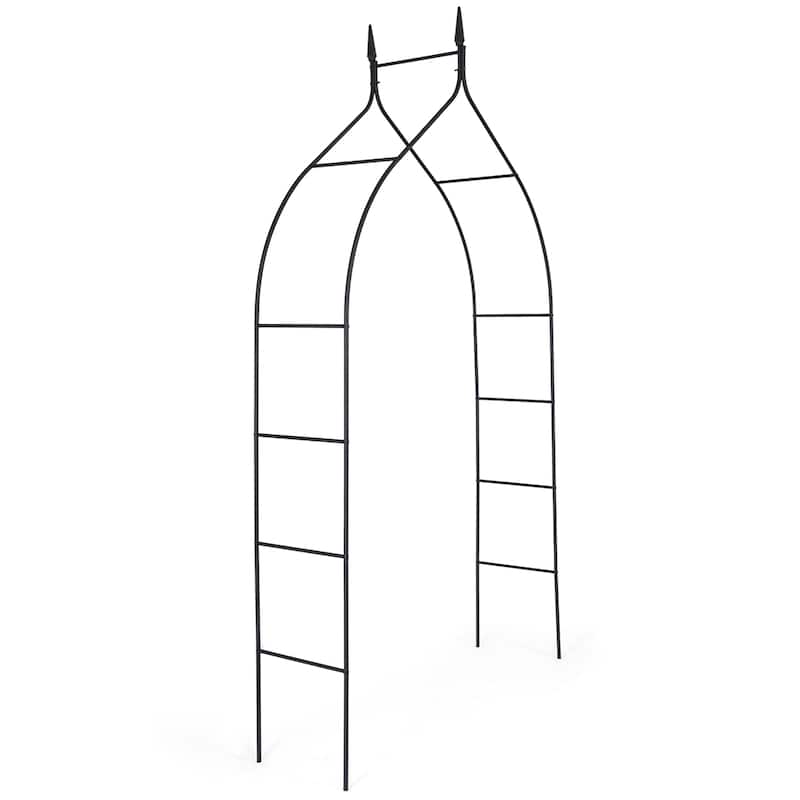 Metal Garden Arch 8.4 Ft High Pergola Arbor for Climbing Plant
