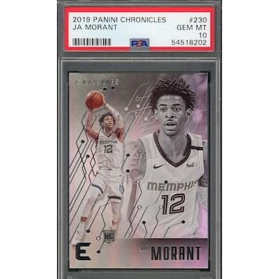 Ja Morant 2019 Panini Chronicles Basketball Rookie Card RC #230 Graded PSA 10 - 8'6" x 11'6"