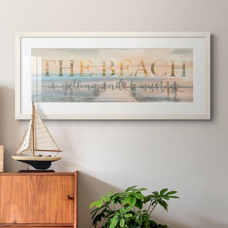 The Beach is Calling-Premium Gallery Framed Print