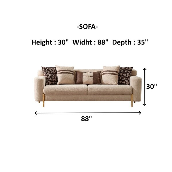 Misaki 4 Pieces Living Room Sets 2 Sofa 2 Chair - Bed Bath Misaki 4 Pieces Living Room Sets 2 Sofa 2 Chair - Bed Bath