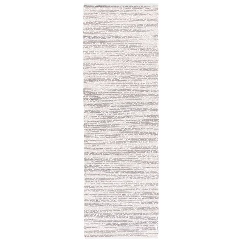 SAFAVIEH Handmade Renewal Lilioara Rug - 2'3" x 8' Runner - Grey/Ivory