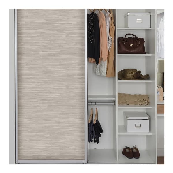 Cream Grassweave Peel Stick Wallpaper 216in X 20 5in X 0 025in Overstock 33074454 Peel and stick to apply, pull up to remove. overstock com