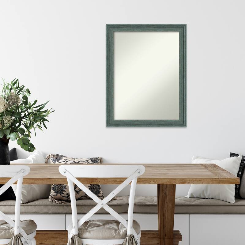 Upcycled Non-Beveled Wood Framed Wall Mirror