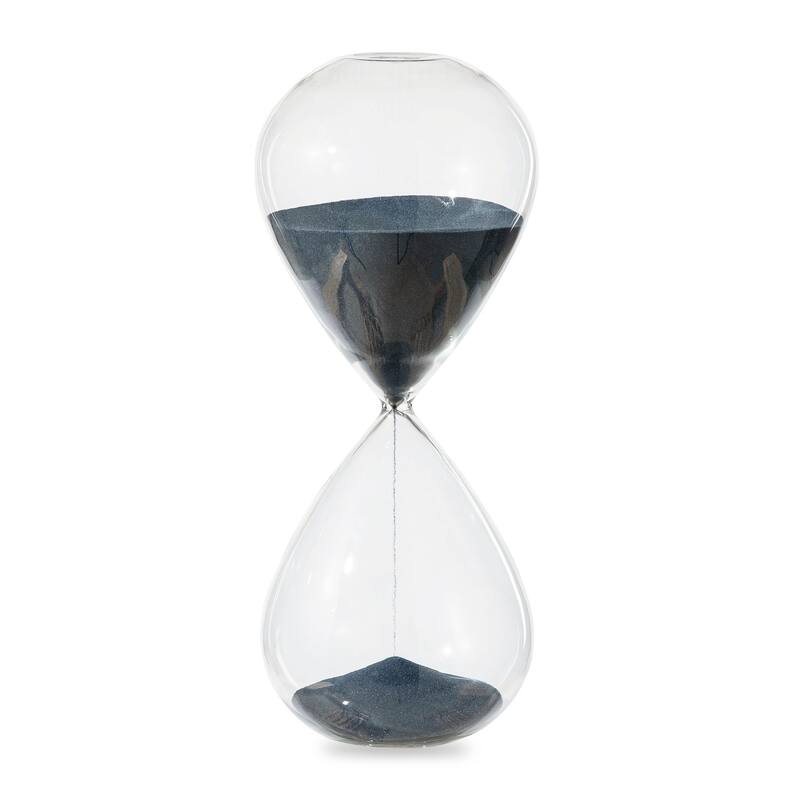 Glitzhome 15"H Oversized Hourglass With Blue Sand 90-Minute Sand Timers