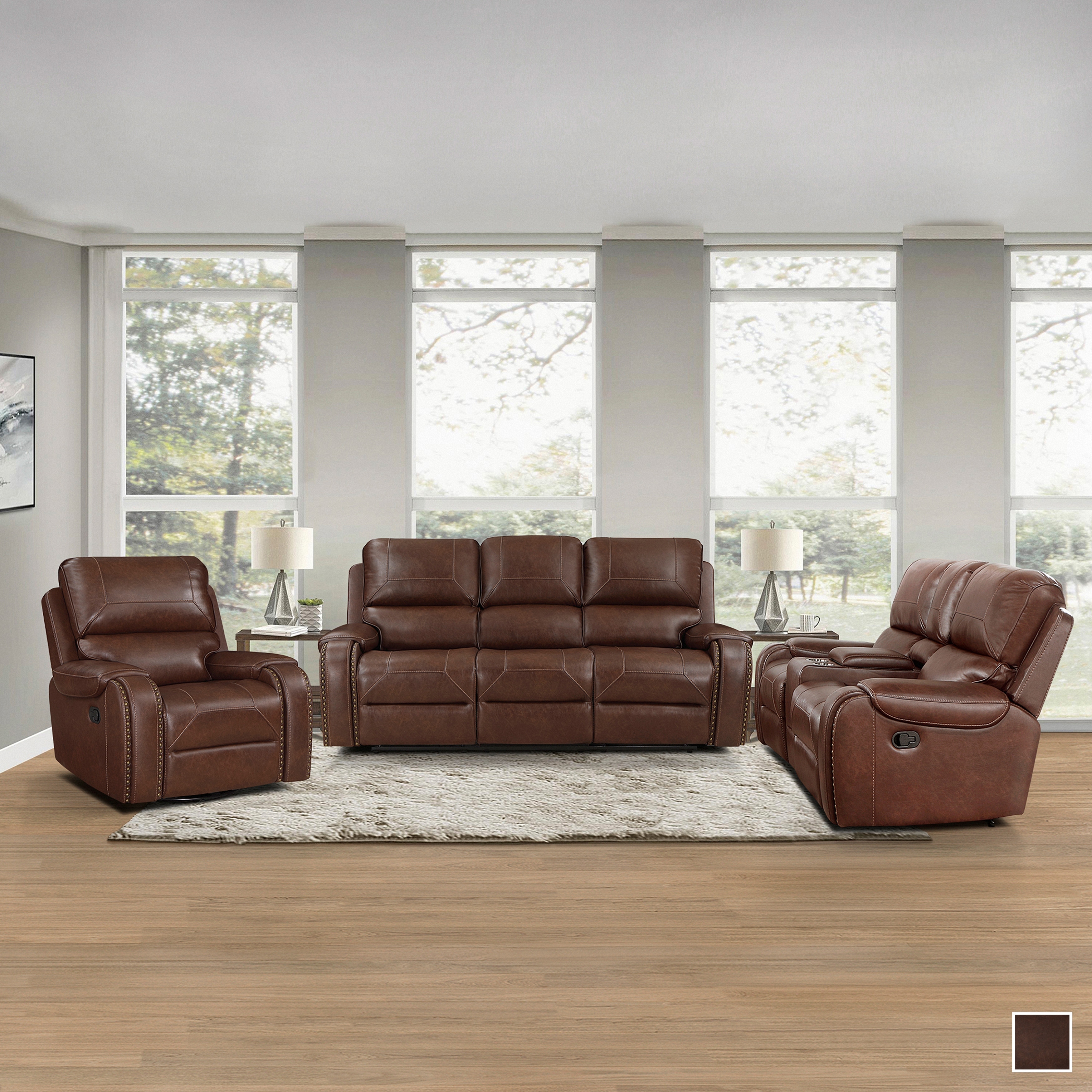 Fremont & Park Ashton 3-Piece Manual Reclining Living Room Set