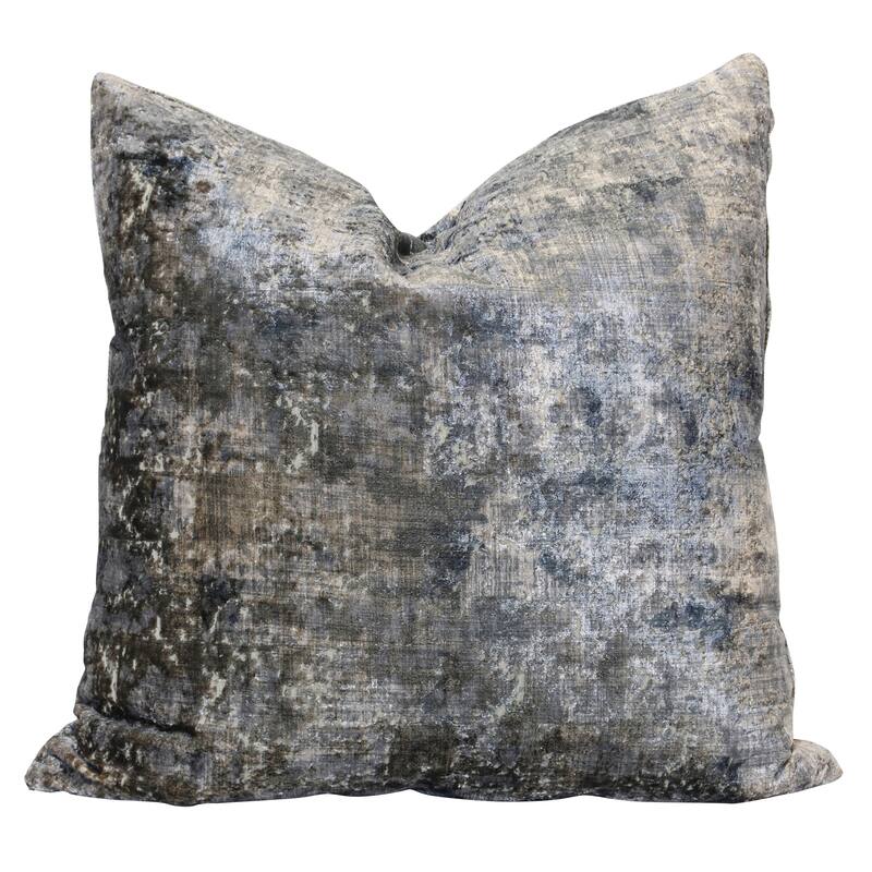 Harp & Finial Aura Pillow - Down Feather Insert - Grey