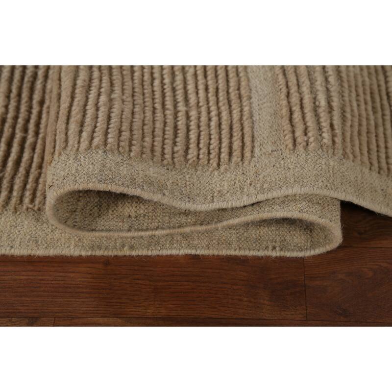 Hand Knotted Oriental 100% Wool Carpet Modern All-Over Beige & Ivories Moroccan Area Rug - 12' 2'' X 9' 0''