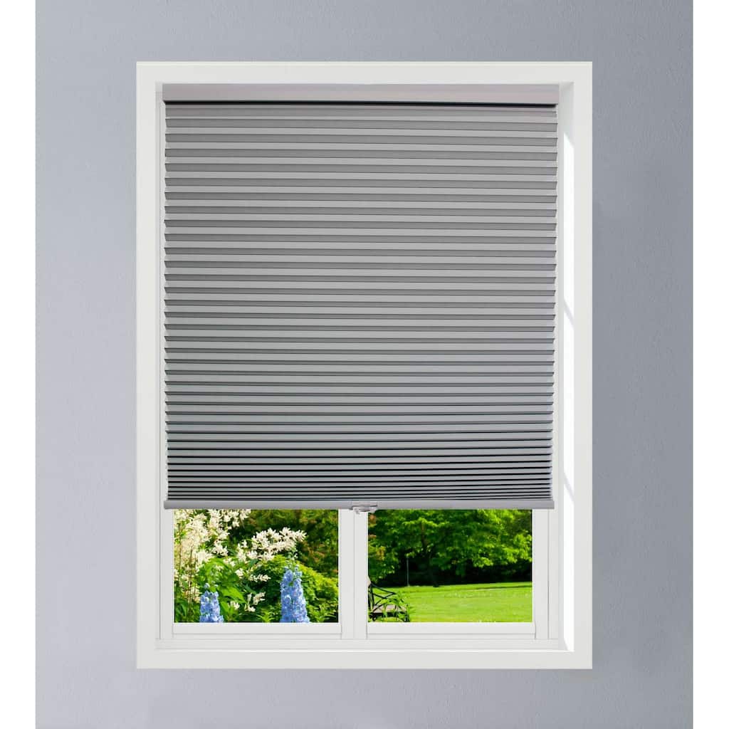 Linen Avenue Custom Cordless 64 to 65-inch Wide Platinum Blackout Cellular Window Shade