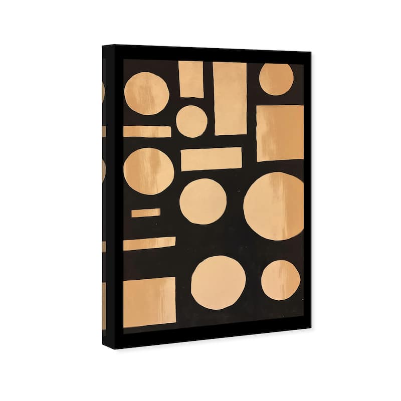 Wynwood Studio Canvas Abstract Die Cut Shapes Brown and Ochre Modern & Contemporary Wall Art Canvas Print