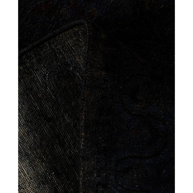 Overdyed One-of-a-Kind Hand-Knotted Area Rug - Black - 8' 3" x 9' 10"