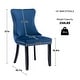 preview thumbnail 16 of 39, KATA Velvet Upholstered Wingback Dining Chairs Set of 2