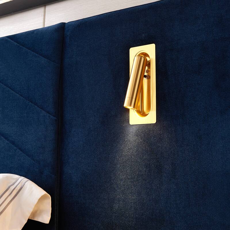 Rossetta Queen Size Bed Frame with Vertical Channel Tufted Wingback Headboard, Easy Assembly