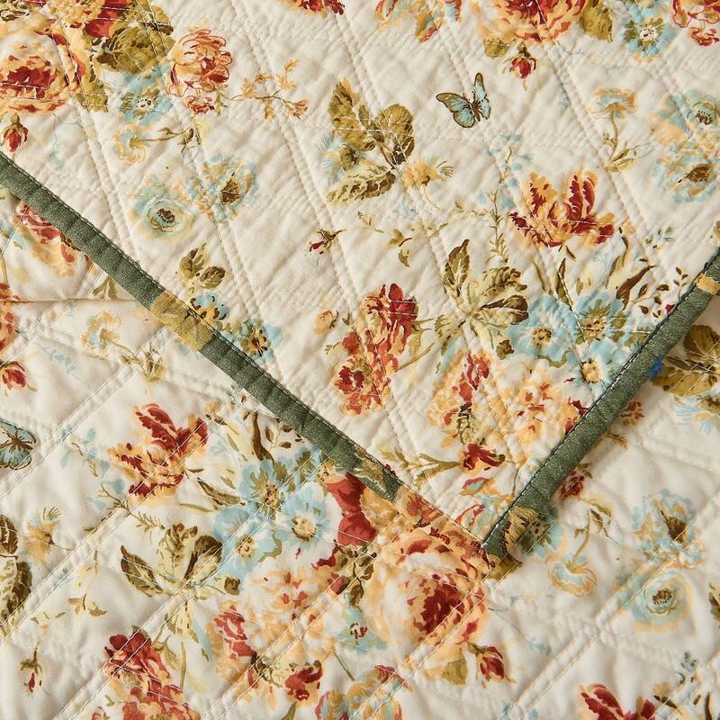 Modern Heirloom Floral Patch Quilt Set